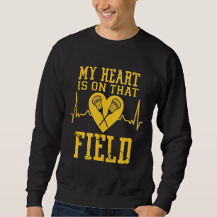 Sudadera Mi Corazón Está En Ese Campo Lacrosse 3