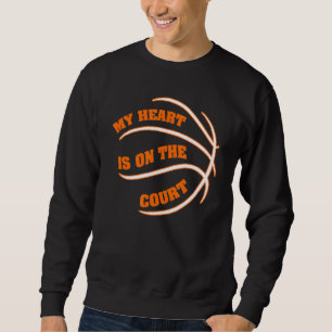 Sudadera Mi Corazón Está En Ese Jugador De Baloncesto De La