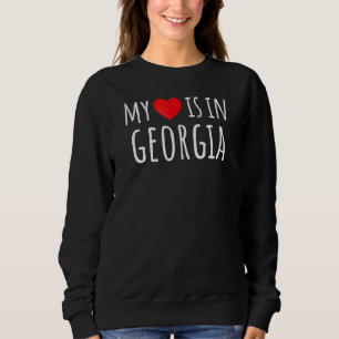 Sudadera Mi Corazón Está En Georgia Estado Americano Cuto