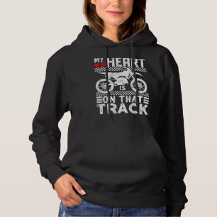 Sudadera Mi Corazón Está En La Pista De Apoyo De La Familia