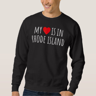 Sudadera Mi Corazón Está En Rhode Island, Estado Americano
