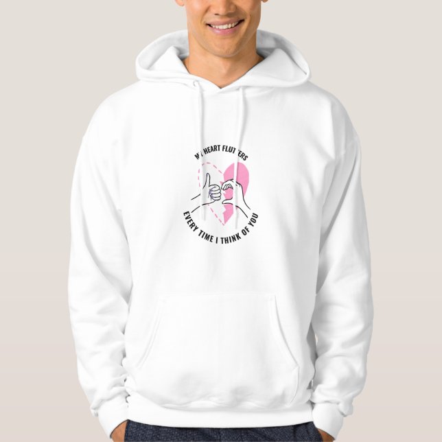 Sudadera Mi corazón florece cada vez que pienso en ti (Anverso)