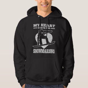 Sudadera Mi corazón late por el snowboard Snowboarder