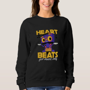 Sudadera Mi corazón late solo por la música Amante de la mú