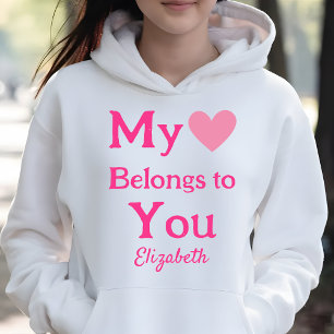 Sudadera Mi corazón le pertenece a usted Valentine personal