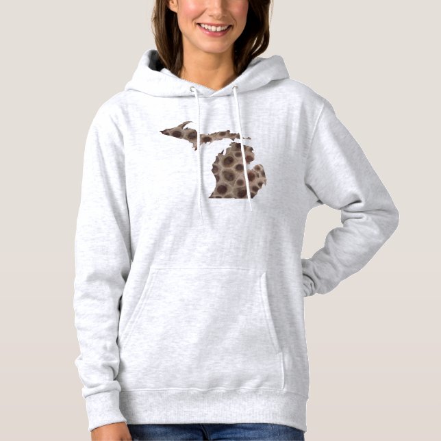 Sudadera Mi corazón Michigan-Petoskey stone (Anverso)