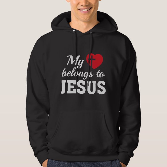 Sudadera Mi corazón pertenece a Jesús (Anverso)