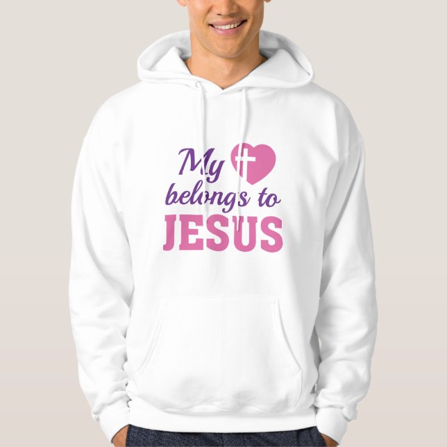 Sudadera Mi corazón pertenece a Jesús (Anverso)