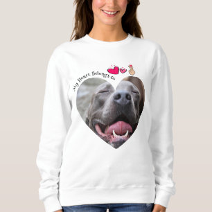 Sudadera Mi corazón pertenece a la foto de un personalizado