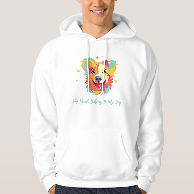 Sudadera Mi corazón pertenece a mi perro (Anverso)