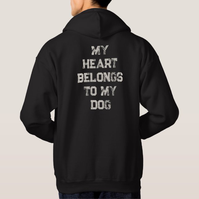 Sudadera 'Mi Corazón Pertenece A Mi Perro' Regalo Divertido (Reverso)