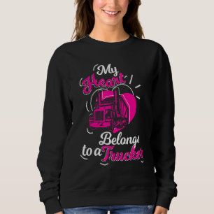 Sudadera Mi Corazón Pertenece A Un Camionero Chica