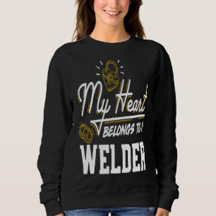 Sudadera Mi corazón pertenece a un regalo de soldador