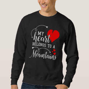 Sudadera Mi Corazón Pertenece A Una Montaña Divertida Sende