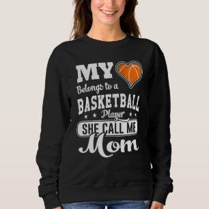 Sudadera Mi Corazón Pertenece Al Baloncesto Que Me Llama
