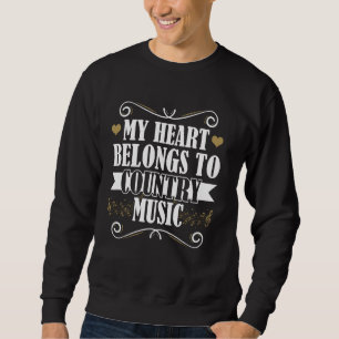 Sudadera Mi Corazón Pertenece al País de la Música Country