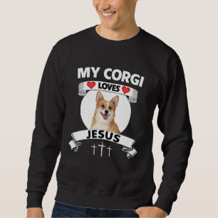 Sudadera Mi Corgi Ama Jesús Familia Cristiana Perro Galés M