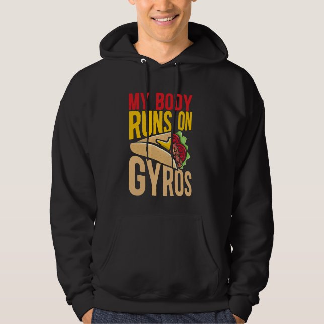 Sudadera Mi Cuerpo Funciona En Gyros Cocina Mediterránea Gy (Anverso)
