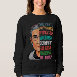 Sudadera Mi cuerpo mi elección Ruth Bader Ginsburg Pro Choi