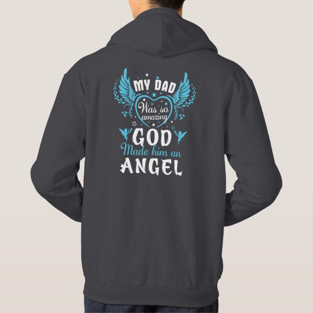 Sudadera Mi DAD fue tan increíble que dios lo hizo un ángel (Reverso)