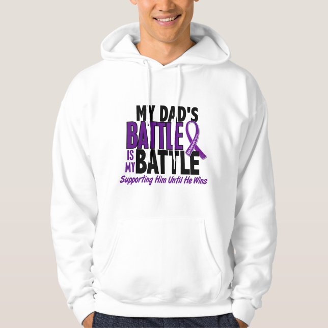 Sudadera Mi de la batalla cáncer pancreático del papá (Anverso)