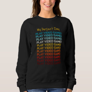 Sudadera Mi Día Perfecto Jugar Videojuegos Gamer Genial