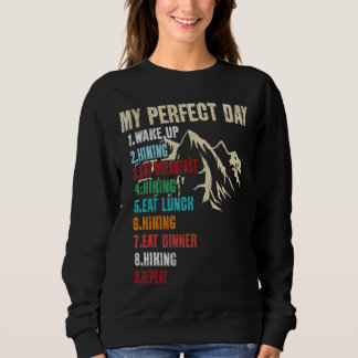 Sudadera Mi día perfecto para hacer senderismo en el campo 