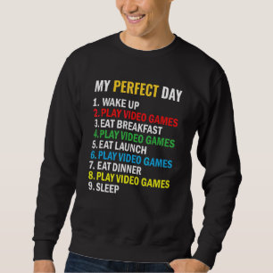 Sudadera Mi Día Perfecto Para Videojugador Gamer