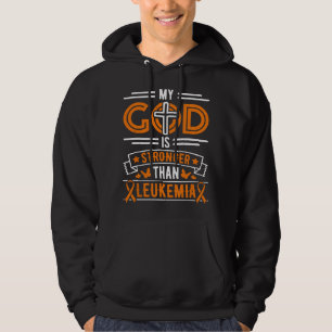 Sudadera Mi Dios es Más Fuerte Que Superviviente de Leucemi