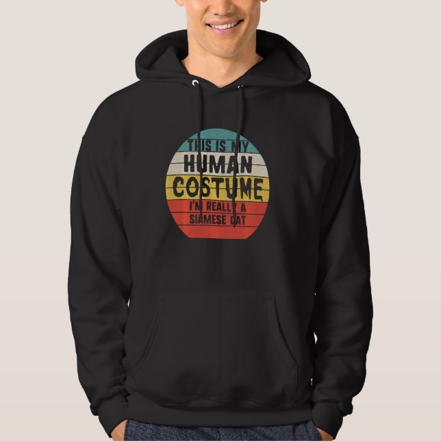 Sudadera Mi Disfraz Humano Soy Realmente Una Halloween De G (Anverso)