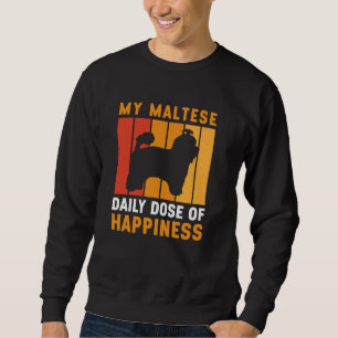 Sudadera Mi Dosis Maltesa De Felicidad Perro Maltés Gracios