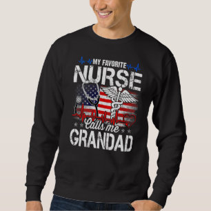 Sudadera Mi enfermera favorita me llama abuela retro enferm