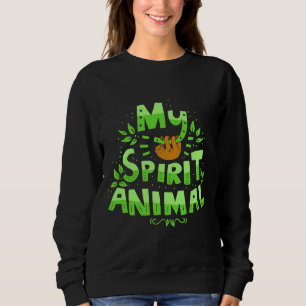 Sudadera Mi eslogan animal espiritual dice animales