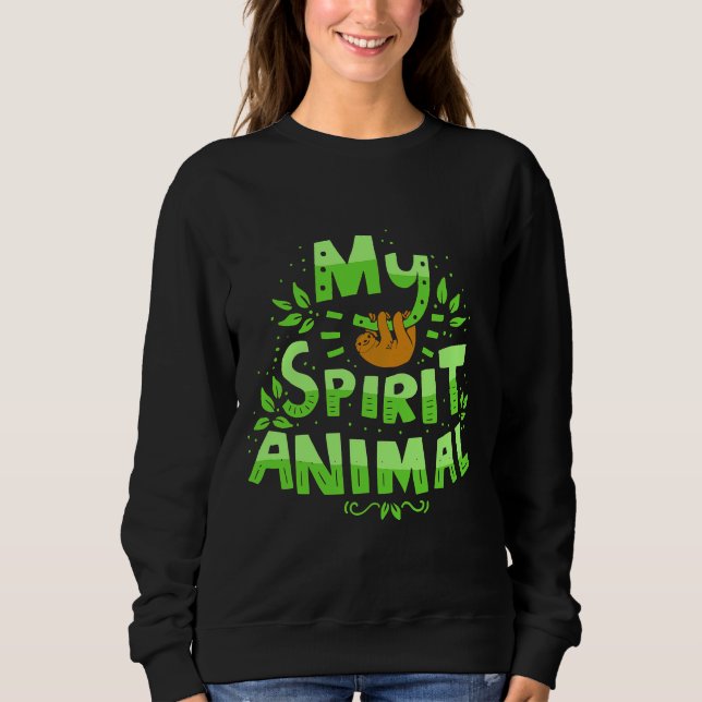 Sudadera Mi eslogan animal espiritual dice animales (Anverso)