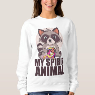 Sudadera MI ESPÍRITU ANIMAL Funny Panda Raccoon come basura