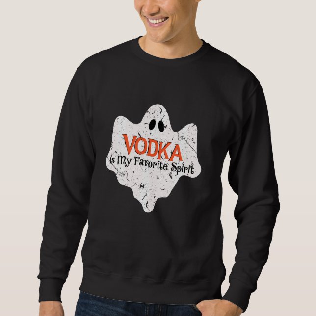 Sudadera Mi Espíritu Favorito Es Vodka Halloween (Anverso)
