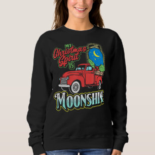 Sudadera Mi espíritu Navidad es Moonshine Vintage Truck & L