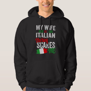 Sudadera Mi esposa es italiana Italia patrimonio raíces ban