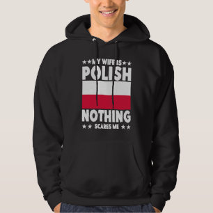 Sudadera Mi esposa es la bandera polaca Polska Polonia espo
