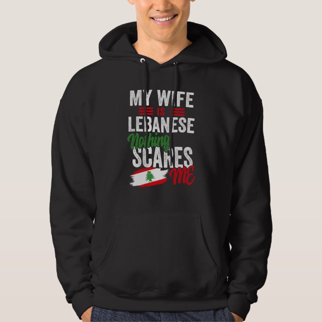 Sudadera Mi esposa es libanesa. Patrimonio de Líbano. Raíce (Anverso)