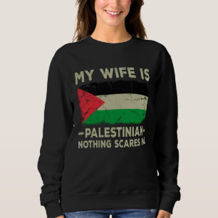 Sudadera Mi esposa es palestina nada me asusta esposo