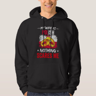 Sudadera Mi esposa es polaca nada me asusta patrimonio raíz