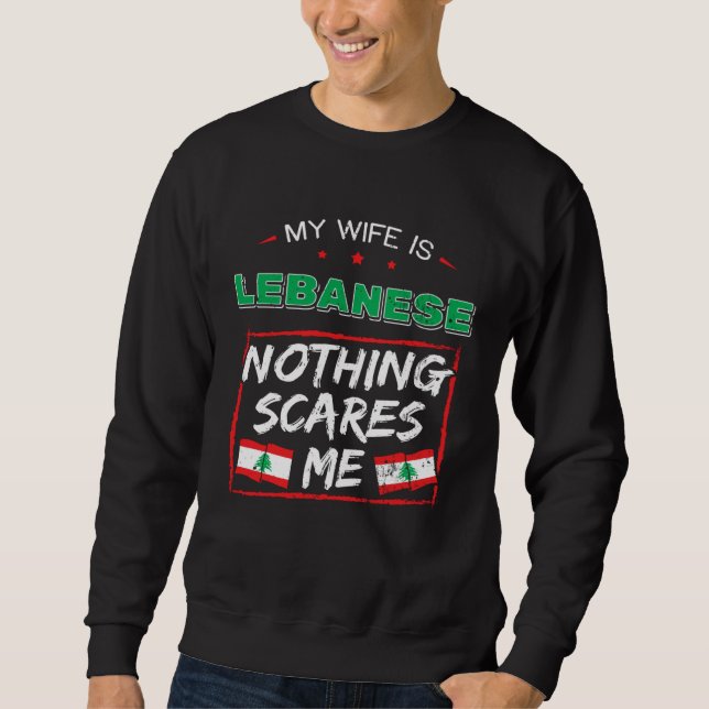 Sudadera Mi esposa es República Libanesa Patrimonio Líbano  (Anverso)