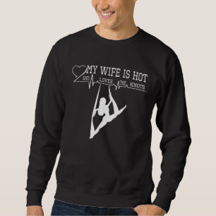 Sudadera Mi esposa es sexy y ama los nudos yoga aéreo aeri