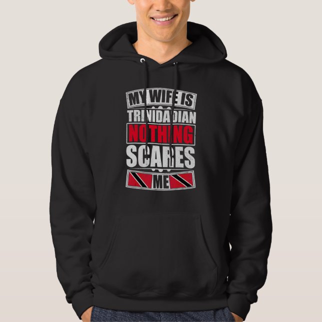 Sudadera Mi esposa es trinitense, nada me asusta Trinidad (Anverso)