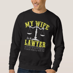 Sudadera Mi esposa es una abogada Juez de la facultad de d