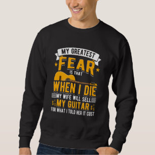 Sudadera Mi esposa venderá mi guitarra Guitarrista