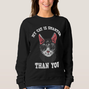 Sudadera Mi gato es más inteligente que tú, meme de gato di