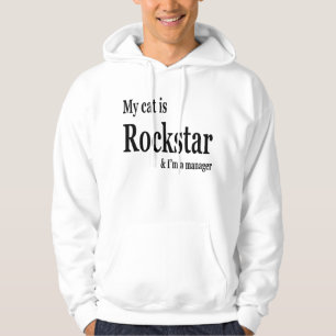 Sudadera Mi Gato Es Rockstar Y Soy Un Gestor Divertido