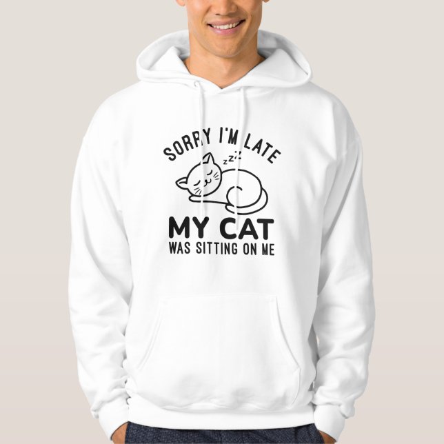 Sudadera Mi Gato Estaba Sentado Sobre Mí (Anverso)